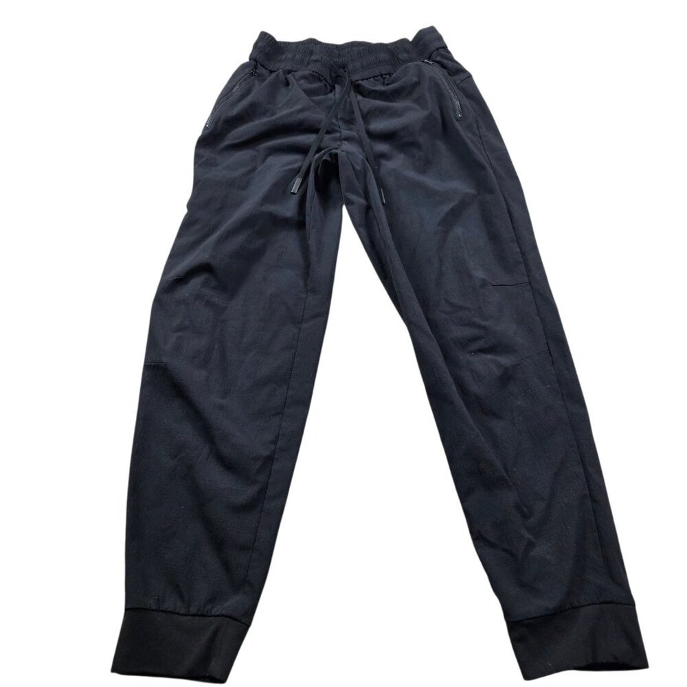 Athleta Trekkie Joggers Womens XS TP Black Pants Stretch Pockets Mid Rise